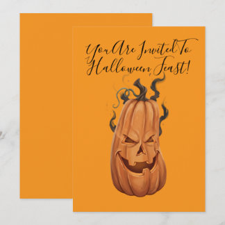 Halloween Feast Jack-o-Lantern Invitation