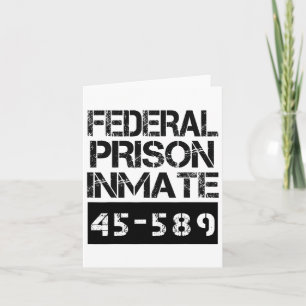Halloween Federal Prison Inmate Prisoner Costume Card