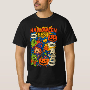 Halloween Fest Comic Retro Clothes Unisex Unique T-Shirt