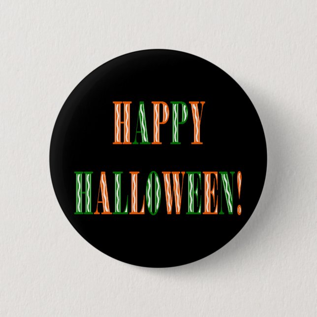 Halloween Festival Text 6 Cm Round Badge (Front)