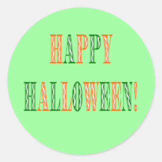 Halloween Festival Text Classic Round Sticker