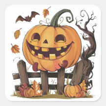Halloween Festive Pumpkin Sticker