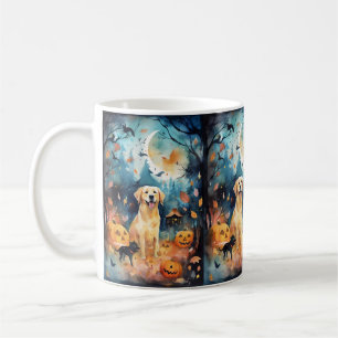 Halloween Finnish Lappund With Pumpkins Scary  Coffee Mug