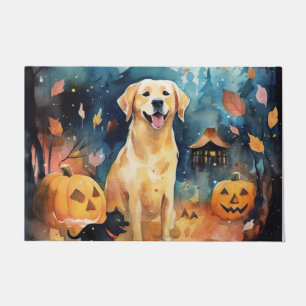 Halloween Finnish Lappund With Pumpkins Scary Doormat