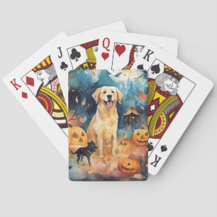 Halloween Finnish Lappund With Pumpkins Scary Playing Cards
