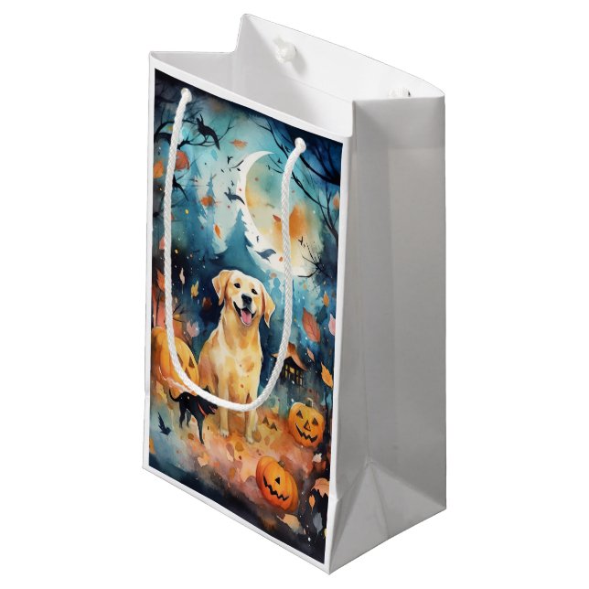 Halloween Finnish Lappund With Pumpkins Scary  Small Gift Bag (Front Angled)