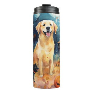 Halloween Finnish Lappund With Pumpkins Scary  Thermal Tumbler