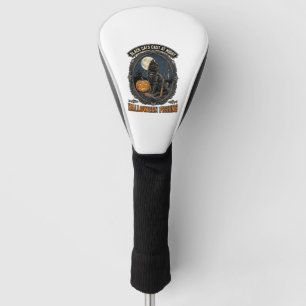 Halloween Fishing Cat Vintage Pumpkin Design_1 Golf Head Cover
