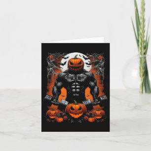 Halloween Fitness Skeleton Workout - Funny Gym Hal Card