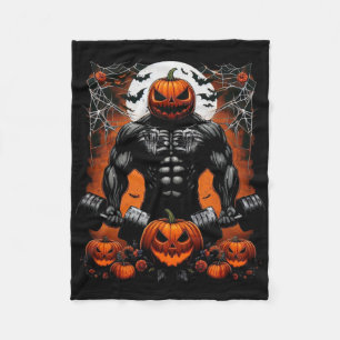Halloween Fitness Skeleton Workout - Funny Gym Hal Fleece Blanket