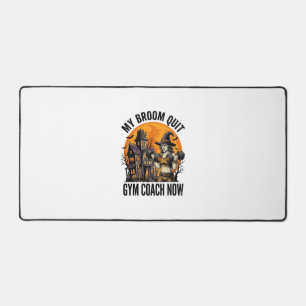 Halloween Fitness Trainer Witch Pumpkin Workout Gr Desk Mat