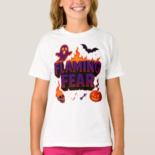 Halloween Flaming Fear Clothes Spooky Outfit T-Shirt