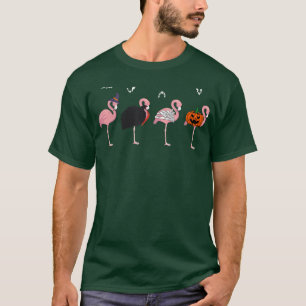 Halloween Flamingo Costume Witch Vampire Mummy Oct T-Shirt