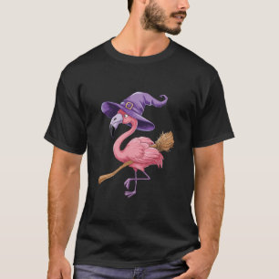 Halloween Flamingo Funny Flamingo Lover Witch Hat T-Shirt