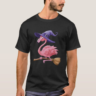 Halloween Flamingo Funny Flamingo Lover Witch Hat T-Shirt