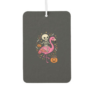 Halloween Flamingo Skeleton Candy Bucket Vector De Car Air Freshener