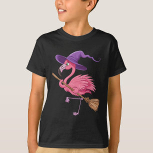 Halloween Flamingo Witch Hats Scary Costumes Men W T-Shirt