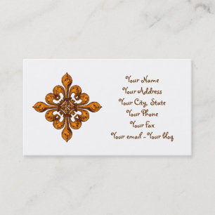 Halloween Fleur de lis Business Card