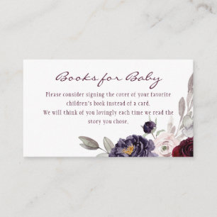 Halloween Floral Books for Baby Enclosure Card