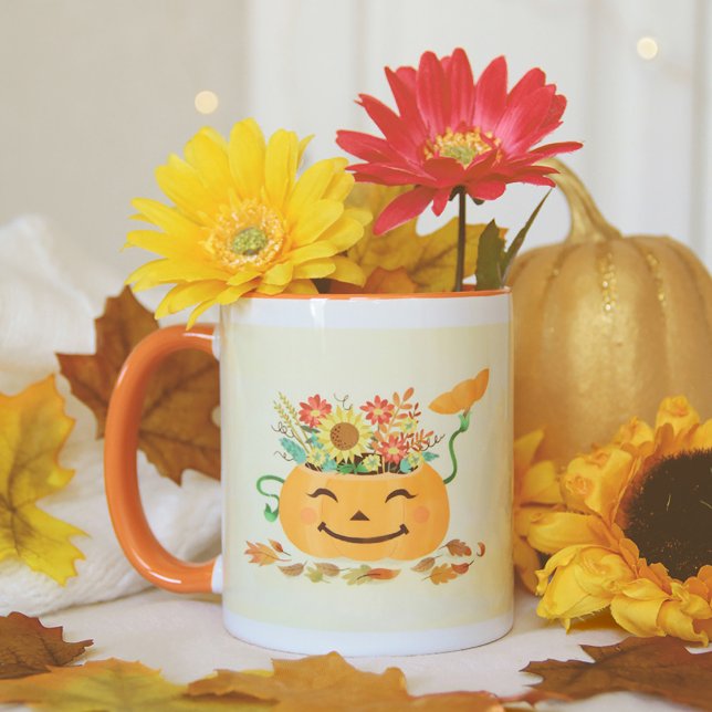 Halloween Floral Pumpkin Mug (Creator Uploaded)
