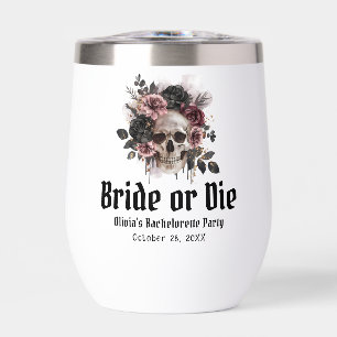 Halloween Floral Skull Bride or Die Bachelorette