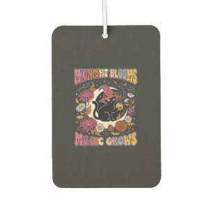 Halloween Floral Witch Cat Magic Car Air Freshener