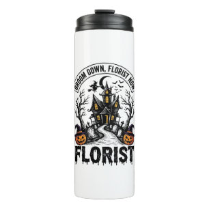 Halloween Florist Witch Vintage Haunted House Shir Thermal Tumbler