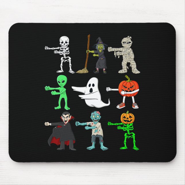 Halloween Floss Like A Boss Monsters Boys Girls Ki Mouse Mat (Front)