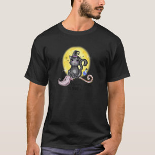 Halloween Fly Away With Me Moon Black Cat T-Shirt