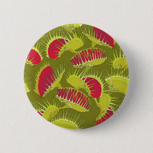 halloween fly trap 6 cm round badge