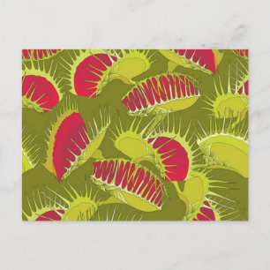 halloween fly trap postcard