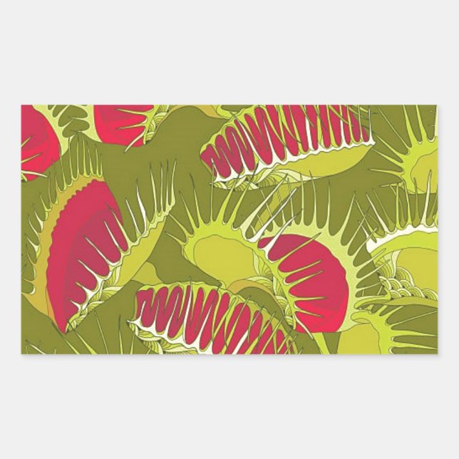halloween fly trap rectangular sticker (Front)