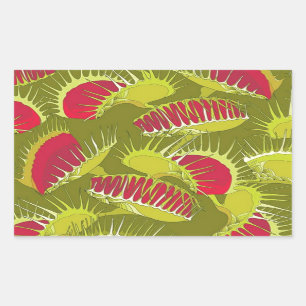 halloween fly trap rectangular sticker