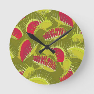 halloween fly trap round clock