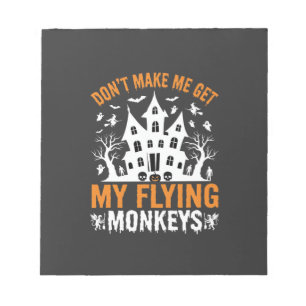 Halloween Flying Monkeys Haunted House Graphic Notepad