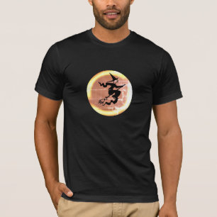 Halloween flying witch spooky funny costume T-Shirt