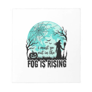 Halloween Fog Is Rising Witch Pumpkin Vintage Shir Notepad