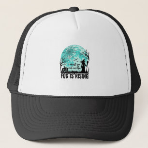 Halloween Fog Is Rising Witch Pumpkin Vintage Shir Trucker Hat