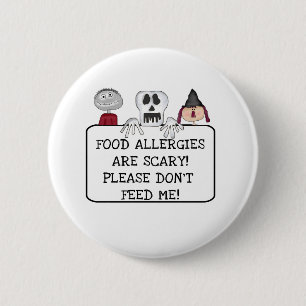 Halloween Food Allergies 6 Cm Round Badge