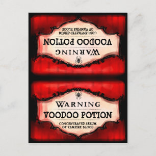 Halloween Food & Beverage Tent Card - Red Black