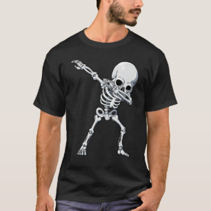 Halloween  for Boys Kids Dabbing Skeleton Costume T-Shirt