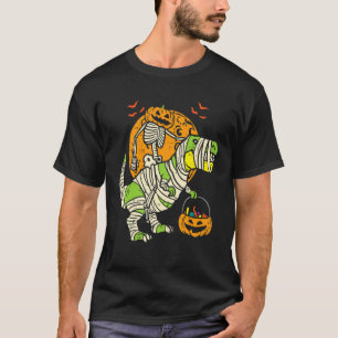 Halloween For Boys Kids Skeleton Riding Mummy Dino T-Shirt