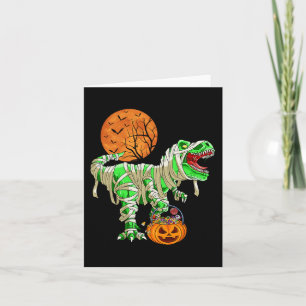 Halloween  for Boys Men Dinosaur T-rex Mummy Pumpk Card