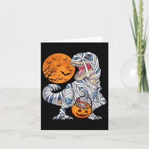 Halloween For Boys Men Dinosaur T Rex Mummy Pumpki Card