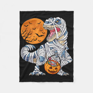 Halloween For Boys Men Dinosaur T Rex Mummy Pumpki Fleece Blanket