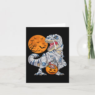 Halloween  for Boys Men Dinosaur Trex Mummy Pumpki Card