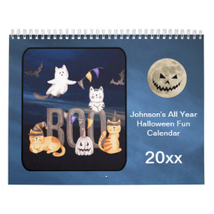 Halloween for fun All Year personalise Calendar