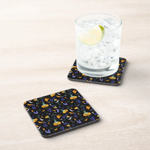 Halloween Forest Cork-Backed Coasters