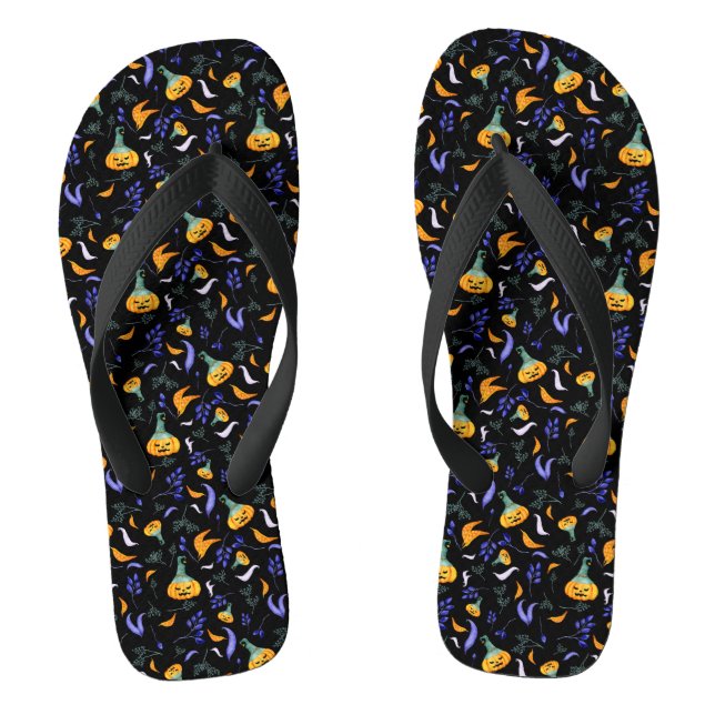 Halloween Forest Flip Flops (Footbed)