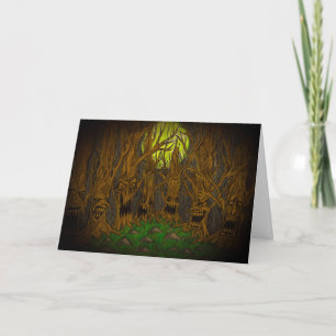 Halloween Forest Holiday Card
